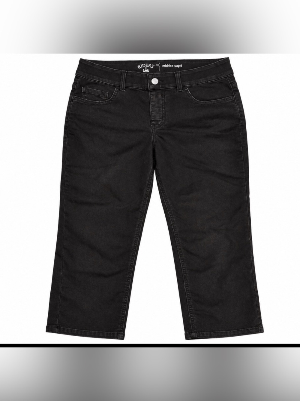 Riders by Lee Black Midrise Ankle Capri Jeans